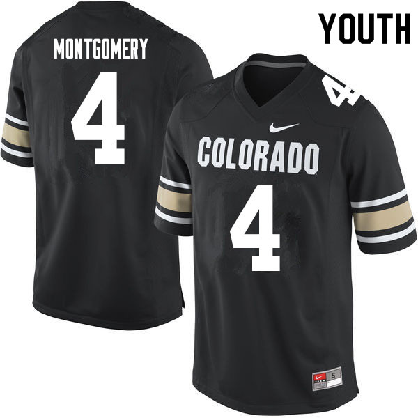 Youth #4 Jamar Montgomery Colorado Buffaloes College Football Jerseys Sale-Home Black - Click Image to Close